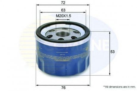 Купити Фільтр олії (аналогWL7308/OC458) Fiat Panda, Alfa Romeo 145, 146, Fiat Doblo, Lancia Delta, Alfa Romeo 156, Fiat Grande Punto, Alfa Romeo 166, Fiat Punto, Alfa Romeo 147, GT COMLINE eof176 (фото1) підбір по VIN коду, ціна 155 грн.