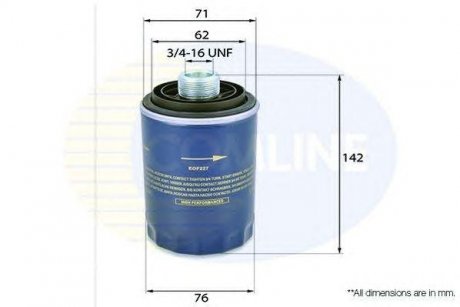 Фільтр олії (аналогWL7466/OC456) COMLINE eof227