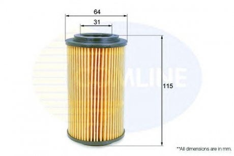 Фильтр масла (аналогWL7470/OX153/7D2) COMLINE eof253