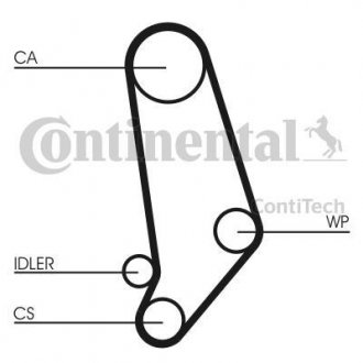 Купить Комплект ремня грм + Помпа Audi 100, 80 Contitech ct539wp1 (фото1) подбор по VIN коду, цена 3934 грн.