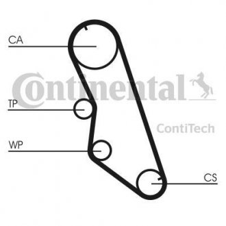 Комплект ремня грм + Помпа Peugeot 405, 306, 406, 806, Partner, Citroen Xsara, Berlingo, Peugeot Expert Contitech ct754wp1