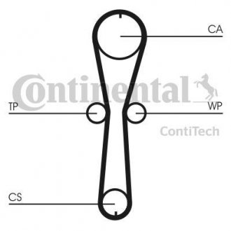 Комплект (ремень+ролик+насос) Renault Clio, Twingo, Kangoo, Nissan Kubistar Contitech ct 915 wp2