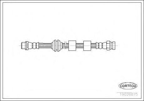 Шланг тормозной передний Volkswagen Sharan, Ford Galaxy CORTECO 19026875