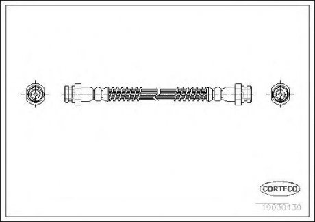 Тормозной шланг MITSUBISHI Mitsubishi Pajero, Hyundai Galloper CORTECO 19030439