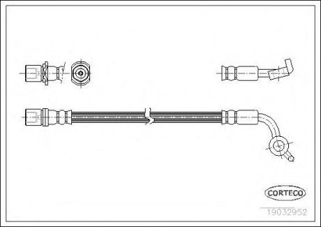 Тормозной шланг TOYOTA CORTECO 19032952