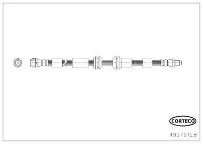 Купить Шланг тормозной Mercedes M-Class, GL-Class, GLE-Class, GLS-Class CORTECO 49379128 (фото1) подбор по VIN коду, цена 602 грн.