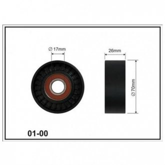 Ролик приводного ремня Skoda Roomster (5J) (06-15) (01-00) CX cx0100