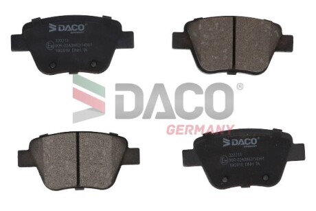 Колодки тормозные дисковые задние. DACO Germany 320213