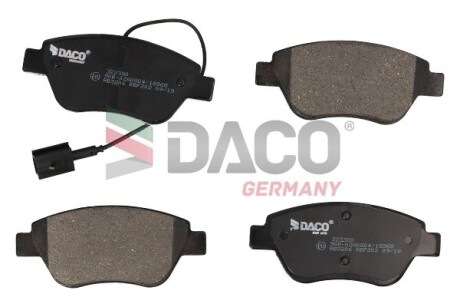 Колодки тормозные дисковые пер.. DACO Germany 322380