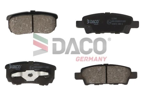 Колодки гальмівні дискові задні. DACO Germany 322506