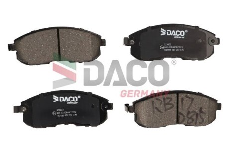 Колодки гальмівні дискові пер. DACO Germany 322602