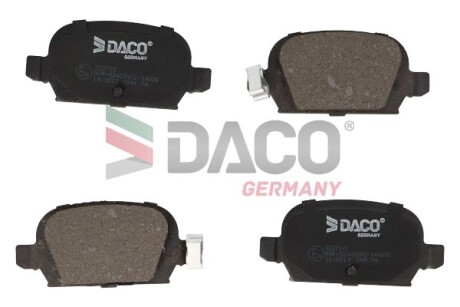 Колодки тормозные дисковые задние. DACO Germany 322710