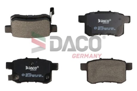 Колодки гальмівні дискові задні. DACO Germany 323902