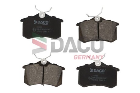 Колодки тормозные дисковые задние. DACO Germany 329986