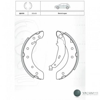 DAFMI RENAULT Щеки тормозные Clio, Dacia Logan,Sandero,Laguna DAFMI / INTELLI da339