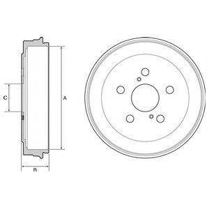 Тормозные барабаны Toyota Hilux, Land Cruiser Delphi bf536