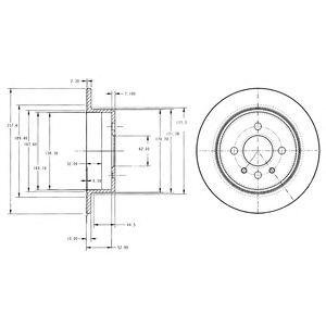 BMW Гальмівний диск задн. 3 (E21), 3 (E30) BMW E21, E30 Delphi bg2202