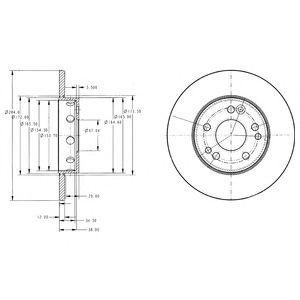 Тормозные диски Mercedes W124, S124, C124, C207, C238 Delphi bg2314