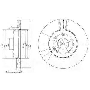 Тормозной диск Delphi bg2345