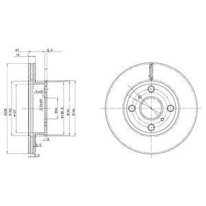 TOYOTA Диск тормозной передн.Corolla 88- Toyota Corolla Delphi bg2424