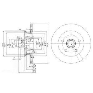 Тормозные диски Volkswagen Transporter Delphi bg2468