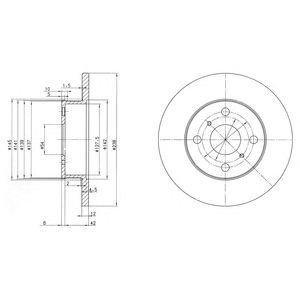 Тормозной диск Delphi bg2597