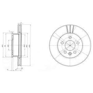 Купить VW Диск тормозной перед.(вентил.) VW T4 Volkswagen Transporter Delphi bg2717 (фото1) подбор по VIN коду, цена 1581 грн.