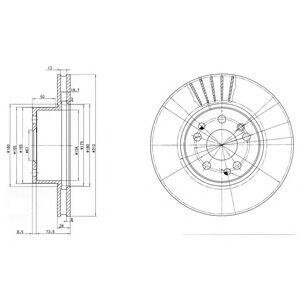 DB Гальмівний диск передн. W140 Delphi bg2737