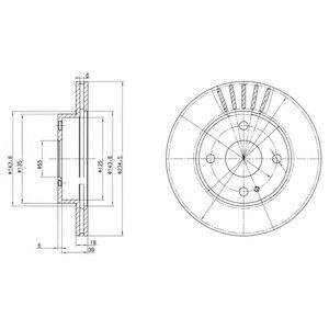 Тормозной диск Delphi bg2802