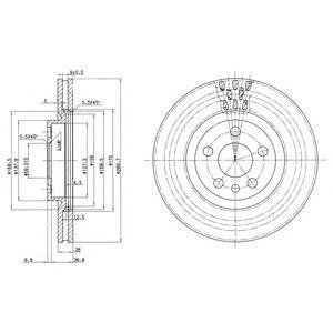 FIAT Диск тормозной передний Scudo,Citroen Jumpy, Peugeot 806, Expert Delphi bg2844