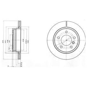 Купить BMW Диск тормозной задн. (вентил.) E36/46 (276*19) BMW E36, E46 Delphi bg3041c (фото1) подбор по VIN коду, цена 1308 грн.