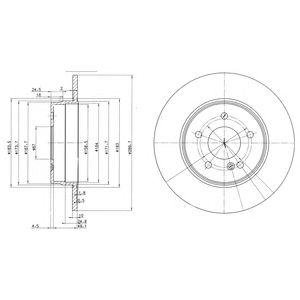 Тормозной диск Mercedes W124, S124, W202, W210, CLK-Class, W203, S203 Delphi bg3239c