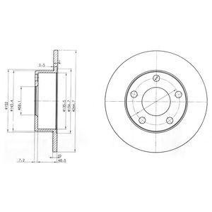 Тормозной диск Audi A6 Delphi bg3382