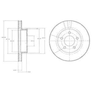 FORD USA Гальмівний диск передн. EXPLORER 96- Delphi bg3546