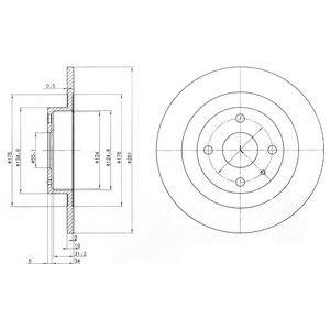 Тормозной диск Mazda 323 Delphi bg3556