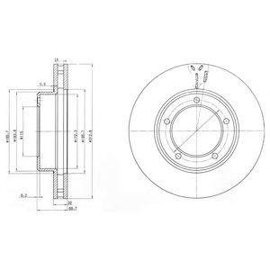 Гальмівний диск Toyota Land Cruiser Delphi bg3558