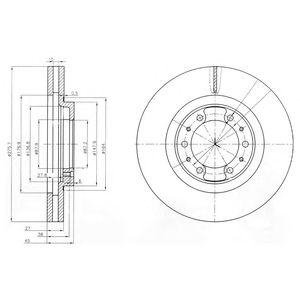 Тормозной диск Delphi bg3586