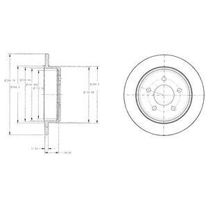 FORD USA Гальмівний диск задн. EXPLORER 4.0 4WD 99-01 Delphi bg3595