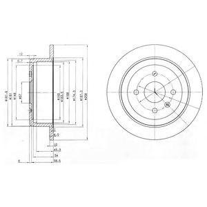 Тормозной диск Delphi bg3615