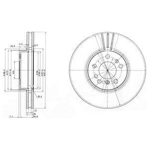 BMW Диск тормозной передн.X5 E53 00- Delphi bg3628