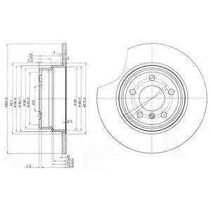 BMW Диск тормозной задн.X5 E53 (324*12) Delphi bg3629