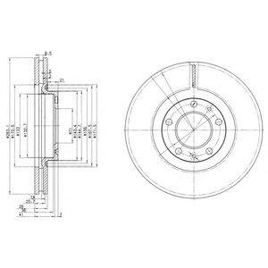 Тормозной диск Delphi bg3682