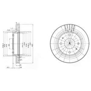 Тормозной диск Hyundai Elantra, Matrix, KIA Cerato Delphi bg3750