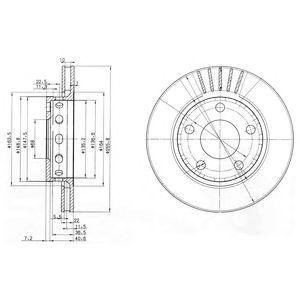 Гальмівний диск Audi A4, Volkswagen Passat Delphi bg3785