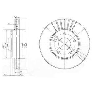 Тормозной диск Delphi bg3816