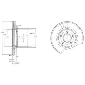 Гальмівний диск Ford Connect, Transit Delphi bg3826