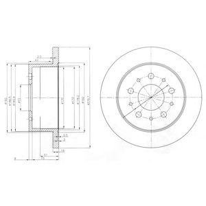 FIAT ДИСК ГАЛЬМIВНИЙ ЗАДНIЙ Ducato,Jumper 02- Peugeot Boxer, Fiat Ducato, Citroen Jumper Delphi bg3853