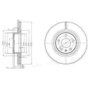 Тормозной диск Delphi bg3942