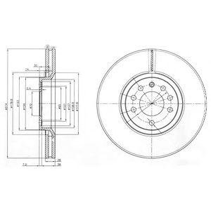 Тормозной диск Delphi bg3973
