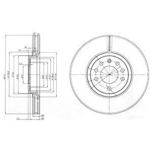 Тормозной диск Opel Rekord, Omega Delphi bg3973